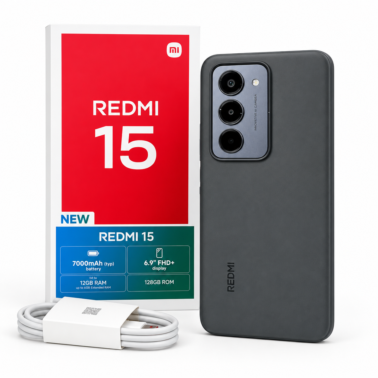 Redmi 15 — 6,9" 144Hz | 256Go | Batterie 7000mAh | 50MP | Livraison Gabon | Kadmarket